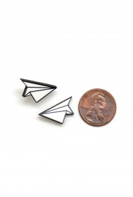 Paper Airplane Stud Earrings